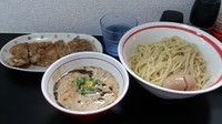 「揚ポークつけめん」@自家製麺SHINの写真