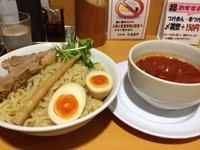 「辛旨つけ麺（特製、大：１０８０円）＋シメ雑炊１５０円」@ひるまやの写真