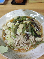 「冷し山菜そば350円」@立喰そば・うどん ふじの写真