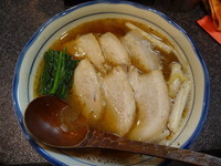 「肉かけ並」@烈志笑魚油 麺香房 三くの写真