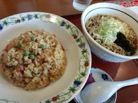 「ベーコン炒飯セット（木曜日の日替わり）690円」@山田うどん 赤井店の写真