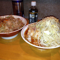 「辛麺小＋つけそば【850円】」@豚星。の写真