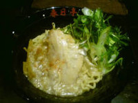 「鳥豚油そば＋九条ねぎ増し」@油そば専門店 春日亭 錦糸町店の写真