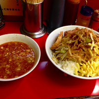 「カレーつけ麺（大）＋豚＋チーズ」@豚ラーメン 蕨店の写真