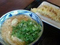 「玉子あんかけ並380円＋かしわ天120円」@丸亀製麺 山形店の写真