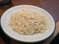 「つけ麺(小) 中太麺+替玉 ¥680」@節の写真