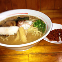 「海老むじゃきそば¥750＋大盛¥50＋辛肉味噌ハーフ¥50」@麺屋 むじゃきの写真