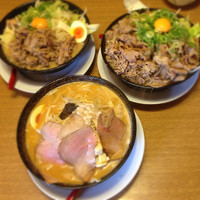 「味噌ラーメン、肉ラーメン」@ごはん処 ラーメン なおじの写真