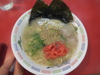 「海苔ラーメンコンビ(餃子セット)450円」@博多ラーメン はかたや 川端店の写真