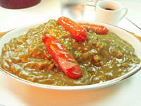 「ウインナーカレー+大盛り 【550円+サービス】 ホントは大盛り」@まんてんの写真