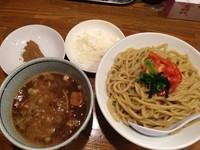 「濃厚つけ麺（大）＋粉チーズW＋魚粉、780円＋100円＋無料」@麺屋 蕃茄の写真