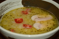 「バジルとオリーブオイルの塩らあめん（130ｇ）　750円」@らあめん ひばりやの写真