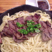 「牛ステーキ定食」@らあめんHAJIMEの写真