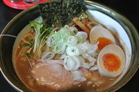 「中濃にぼし麺（７５０円）＋味玉（１００円）」@大八車の写真