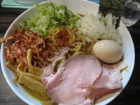 「特濃とりとんかつおらーめん250ｇ+味玉（サービスクーポン）」@麺屋きころくの写真