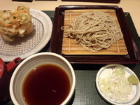 「かき揚げそば（せいろ）700円」@国産二八蕎麦 蕎香 ecute上野店の写真