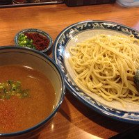 「エビ辛子つけそば（中盛）」@浜屋 五反田店の写真