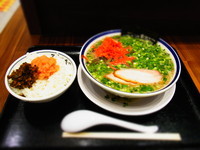 「ねぎらーめん 950円 明太ごはん 350円」@中華そば専門 田中そば店 ダイバーシティ東京プラザ店の写真