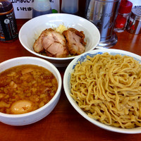 「豚増しラーメン＋味玉＋つけ麺変更＋麺増し」@ラーメンの店 どでん 北浦和店の写真