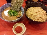 「辛つけ麺 中盛300g 800円」@二代目狼煙 本店 葉隠製麺の写真