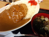 「カツカレー650円」@本陣そば 鴬谷店の写真