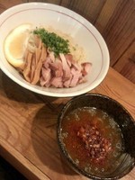 「【限定】煮干し辛い冷たいおつゆの塩つけ麺」@麺屋KABOちゃんの写真