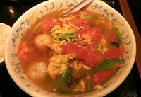 「エビ・トマト・玉子ラーメン（ランチ）\450」@美叙飯店の写真
