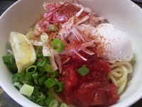 「【限定】トマ玉冷やし麺  ７００円」@ラーメンほむらの写真