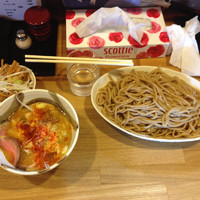 「味噌つけ麺とメンマ」@らーめん マル汁屋の写真