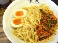 「まぜそば（激辛、中、ニンニク抜き）＋味玉」@豪天の写真