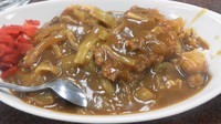 「ハムカツカレー（500円）　※本日のサービスランチ」@三ちゃん食堂の写真