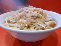 「麺少なめラーメン(ニンニク・アブラ)700円」@ラーメン二郎 仙川店の写真