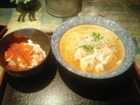 「とみ田×一燈コラボ　軍鶏そば（炊き込みご飯付き）1000円」@麺屋こうじの写真