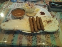 「シークカバブセット(マトン)＋チーズナン」@NEWマハラジャの写真