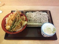 「天丼セット（もり）」@いわもとQ 歌舞伎町店の写真