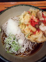 「豚肉と紅生姜天おろし冷しそば430円」@名代 箱根そば 新橋店の写真