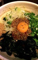 「台湾まぜそば\780＋卵黄追い飯\60」@神田ラーメン わいず 神田本店の写真