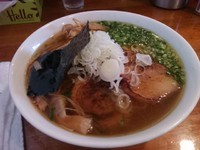 「鰮煮干ラーメン７３０円＋大盛１００円＋肉増し１００円」@喜元門 水戸笠原店の写真