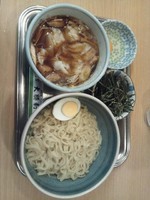 「ワンタンつけ麺(あつもり)＋生玉子」@大宮大勝軒の写真