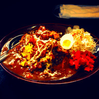 「黒い肉カレー 大」@カレーは飲み物。 池袋店の写真