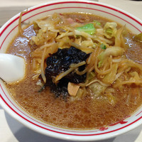 「味噌タンメン+半冷やし味噌ラーメン」@蒙古タンメン中本 秋津店の写真
