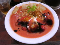 「トマトに隠れた冷たいらーめん+炙りチャーシュー」@麺や 庄のの写真