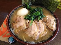 「らーめん＋味玉＋ちゃーしゅー（￥650＋￥100＋￥100）」@地獄のらーめん 炎天夏の写真