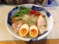 「限定めん　小エビと地鶏の冷やし塩ラーメン　￥830」@麺屋 扇 SENの写真