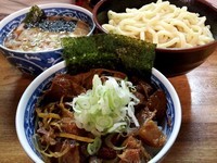 「つけ麺＋小豚飯」@中華そば つけ麺 村岡屋の写真