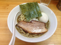 「特濃煮干そば（白）760円+味玉100円+和え玉150円」@煮干中華ソバ イチカワの写真