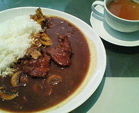 「Ａセット（黒毛和牛カレー＋スープ）　１１００円」@神田ルー・ド・メール Loup de merの写真