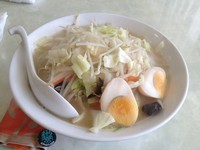 「タンメン＋味玉＋野菜（￥550＋￥70＋￥70）」@藤山屋の写真