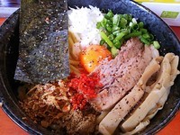 「まぜそば、大盛」@二代目狼煙 本店 葉隠製麺の写真