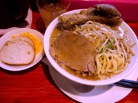 「豚様ラーメン750円＋パン＆チーズ100円」@豚系ラーメン 豚神様の写真